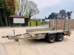 INDESPENSION TWIN AXLE 10FT X 6FT PLANT TRAILER C/W LOADING RAMPS