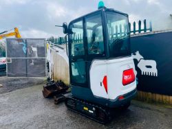 BOBCAT E19 EXCAVATOR 2020 755 HOURS QH & 3 BUCKETS EXPANDING TRACKS RADIO