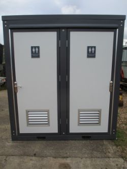 2.15M X 1.3M DOUBLE TOILET BLOCK SECURE SHIPPING CONTAINER DELIVERY ARRANGED