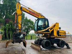 JCB JS160 HIGH RISE CABIN MATERIAL HANDLER C/W ROTATING SELECTOR GRAB