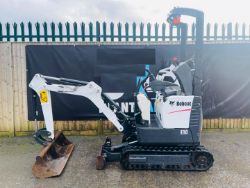 BOBCAT E10 EXCAVATOR 2018 961 HOURS EXPANDING UNDERCARRIAGE