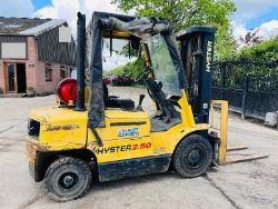 HYSTER H2.50 DIESEL FORKLIFT C/W SIDE SHIFT *SPARES AND REPAIRS , NON RUNNER
