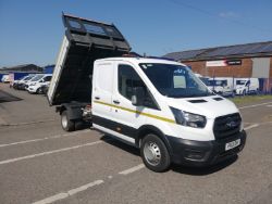 2021 21 FORD TRANSIT CREW CAB TIPPER - NEW SHAPE - 19K MILES - FACTORY TIPPER
