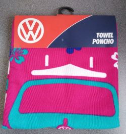 VW BEETLE CHILDRENS TOWEL PONCHO - GIRLS - 36 UNITS