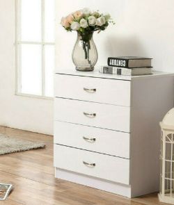 HIGH GLOSS WHITE 4 DRAWER CHEST