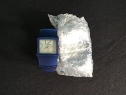 2 X DESIGNER BLUE LADIES CLIP BRACELET WATCHES