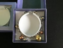 2 X BRACELETS WITH CHARM BALLS