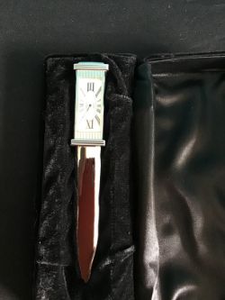 A BR NEW CLOCK LETTER OPENER