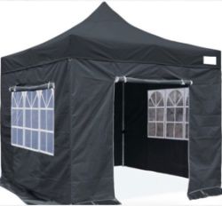 EXTRA HEAVY DUTY GAZEBO 3M BY 3M BLACK