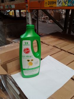 PALLET OF HOOVER ANTI ALLERGEN CARPET AND UPHOLSTERY DETERGENT 432 UNITS