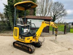 KOMATSU PC14R TRACKED EXCAVATOR C/W HYDRAULIC BREAKER
