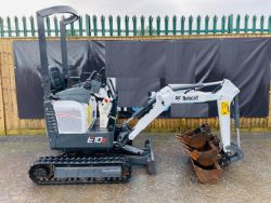 BOBCAT E10Z EXCAVATOR 2020 1077 HOURS QH & 3 BUCKETS EXPANDING UNDERCARRIAGE
