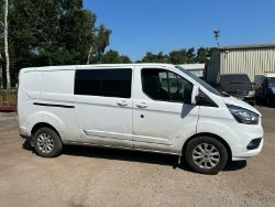 2019 19 FORD TRANSIT CUSTOM LIMITED CREW VAN - 100K MILES - EURO 6.