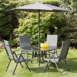 HAVANA CHARCOAL 1.2M RECLINING DINING SET BRAND NEW RRP £599