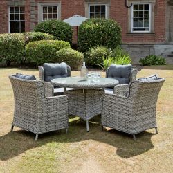 CALLISTO GARDEN DINING COLLECTION RATTAN OUTDOOR 4 SEATER SET BRAND NEW RRP £1799.