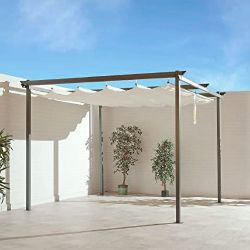 STEEL RETRACTABLE PERGOLA GAZEBO 3M RRP £299