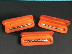 3 X NEW PENS IN WOODEN CASE