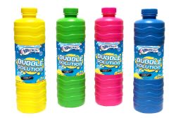 12 BOTTLES OF 1L BUBBLE SOLUTION - COLOURS MAY VARY
