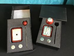 2 X SETS OF A GEAR STICK PEN AND SET OF CUFFLINKS