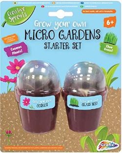 24 X PACK OF 2 GROW YOUR OWN MICRO GARDEN STARTER SET