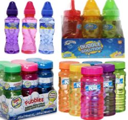 36 X BOTTLES OF BUBBLES WITH WAND (STYLE CHOSEN AT RANDOM)
