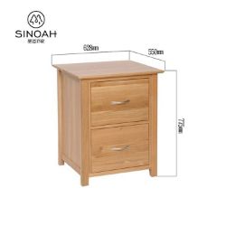 BRAND NEW BOXED DESIGNER TWO DRAWER FILIING CABINET MODERN OAK