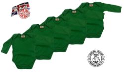 X10 100% ORGANIC COTTON GREEN BABYGROW / BABY BODYVEST - NEWBORN - RRP £40