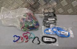 ASSORTED BUCKLE CARABINER HEART-SHAPED ALUMINUM ALLOY CAMPING FISHING HIKING