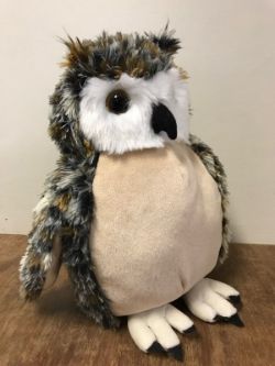 NEW BRIGHT EYES PLUSH CUDDLY TOY 22CM TALL WISE BARN OWL SOFT TOY BIRD TEDDY CTN12