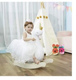 A BRAND NEW BOXED CHILDS PRINCESS SWAN ROCKER