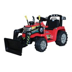 BRAND NEW RIDE ON FARM TRACTOR 12V WITH FRONT LOADER - RED
