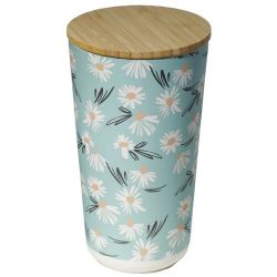 BLUE DAISY BAMBOO STORAGE POTS X12