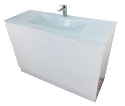 EXCELLENT QUALITY DESIGNER VANITY UNIT IN WHITE RRP £599