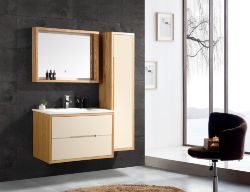 COMPLETE VANITY UNIT SET IN BEIGE WITH FIXTURES AND FITTINGS RRP £799.9
