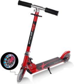 ALUMINUM FOLDING STUNT SCOOTER LIGHT UP 2 WHEELS FOR KIDS