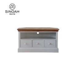 BRAND NEW BOXED DESIGNER CORNER TV UNIT PAINTED OAK