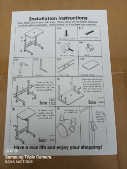BOX 60 CONTAINING 1 HOSPITAL BED TABLE