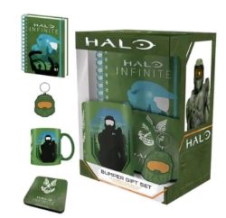 50PCS OF BRAND NEW HALO BUMPER GIFT MUG SET INCLUDES MUG, COASTER, KEYRING , NOTEBOOK - RRP £19.99