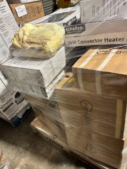 MIXED PALLET RETURNED BRANDED CONSUMER ELECTRICAL GOODS (MAINLY HEATERS) - RRP WORTH £1,377.61