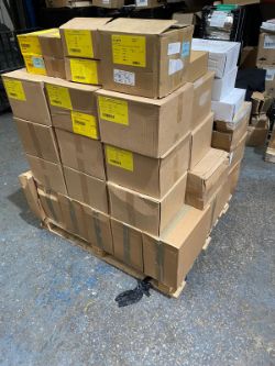 PALLET OF MIXED PACKING SUPPLIES, LABLES, BAGS AND MORE P/1