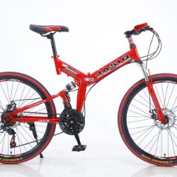 PALLET CONTAINING 7 X EBYKKA JASIQ FOLDING BIKE CARBON STEEL – RED