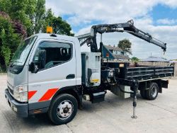 MITSUBISHI CANTER 7C18 4X2 TIPPER LORRY *ONLY 20600 MILES* C/W CRANE