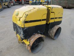 WACKER RT TRENCH ROLLER BOMAG BENFORD VIBRATING 972 HOURS REMOTE