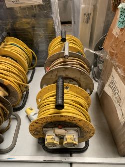 3X 110V EXTENSION LEAD REELS