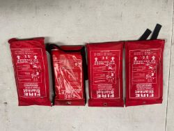 4 X FIRE BLANKETS