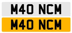 ‘’M40 NCM'' NUMBER PLATE - CURRENTLY ON RETENTION