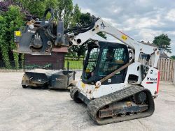 BOBCAT T650 TRACKED SKIDSTEER *YEAR 2017, 1058 HOURS* C/W 3 X ATTACHMENTS