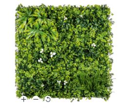BRAND NEW JASMINE FLOWER SQUARE ARTIFICIAL PLANT WALL, (H)1M (W)1M