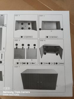 L191 - 1 PALLET CONTAINING APPROXIMATELY 7 BLACK CUPBOARDS
