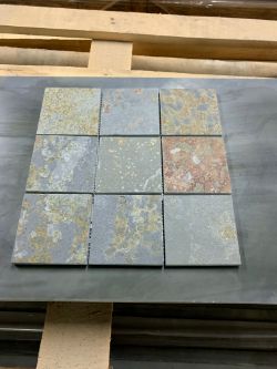 BRAZILIAN MULTICOLOUR SLATE MOSAICS - UB02- 300MM X 300MM - TOTAL = 39.78M2